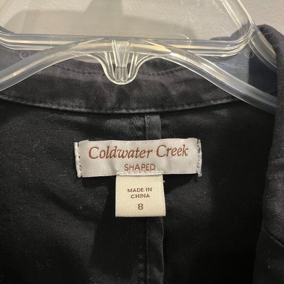 Women's Coldwater Creek Black Blazer/Jacket Size 8 - Picture 2 of 3